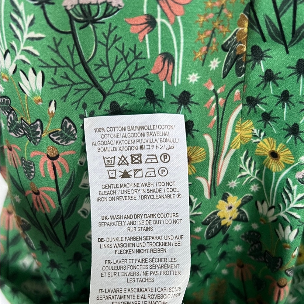 Boden Green Floral Mini Dress - Picture 6 of 7